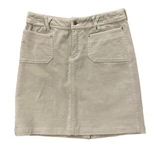 Merrell Tan Khaki Corduroy Straight Short Skirt Womens 6 Casual
